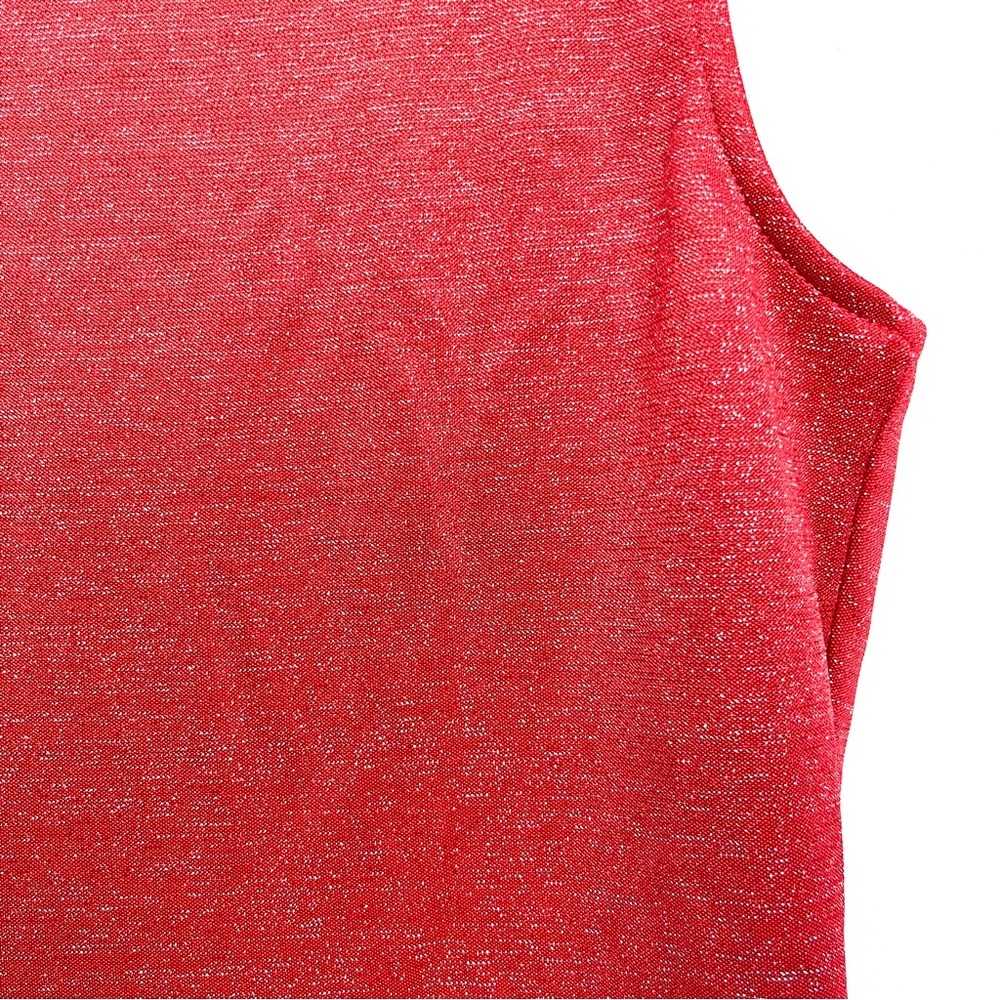 Ricki's Red Metallic Threaded Tank Top Blouse for Holidays - Picture 7 of 12